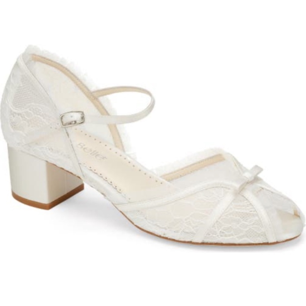 Bella Belle Octavia Lace Mary Bridal Shoe Size 7.5